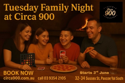 Tuesday Family Night at Circa 900!